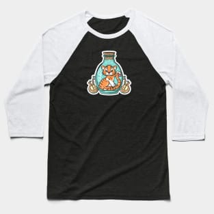Cute Baby Tiger in a Genie Bottle art Baseball T-Shirt